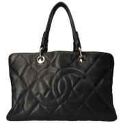 Tweedehands Zwarte Leren Chanel Matelassé Tas Chanel Vintage , Black ,...