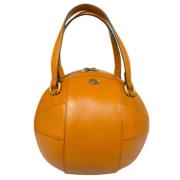 Pre-owned Leather handbags Gucci Vintage , Orange , Dames