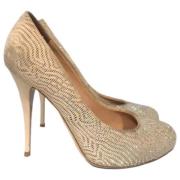 Pre-owned Suede heels Giuseppe Zanotti Pre-owned , Beige , Dames