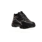 Hyperactive Zwarte en Zilveren Leren Sneakers - Maat 35 Hogan , Black ...