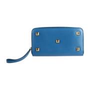 Pre-owned Leather wallets Salvatore Ferragamo Pre-owned , Blue , Dames