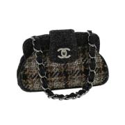 Tweedehands Grijze Wollen Handtas Chanel Vintage , Gray , Dames