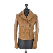 Pre-owned Leather outerwear Burberry Vintage , Brown , Dames