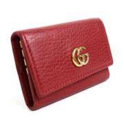 Pre-owned Leather wallets Gucci Vintage , Red , Dames