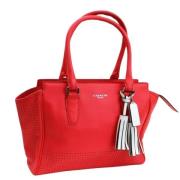 Rode Leren Trainer Tote Coach Pre-owned , Red , Dames