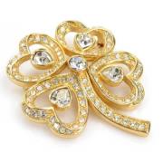Pre-owned Metal brooches Dior Vintage , Yellow , Dames