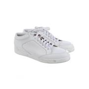 Pre-owned Leather sneakers Jimmy Choo Pre-owned , White , Dames