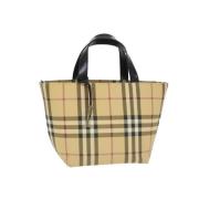 Pre-owned Nylon handbags Burberry Vintage , Beige , Dames