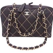 Pre-owned Wool chanel-bags Chanel Vintage , Brown , Dames