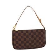 Tweedehands Bruine Canvas Louis Vuitton Schoudertas Louis Vuitton Vint...