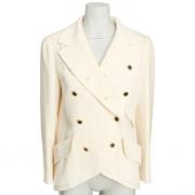 Tweedehands Beige stoffen Chanel Blazer Chanel Vintage , Beige , Dames