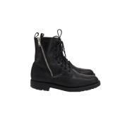 Pre-owned Leather boots Saint Laurent Vintage , Black , Dames
