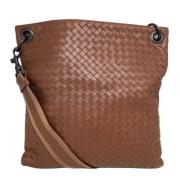 Pre-owned Leather shoulder-bags Bottega Veneta Vintage , Brown , Dames