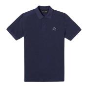 Donkerblauwe SS Pique Polo Ma.strum , Blue , Heren
