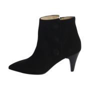 Le Fabian Leren Schoenen met Knopen Hak Fabiana Filippi , Black , Dame...