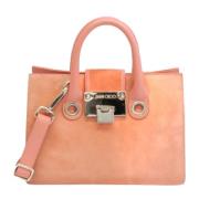 Pre-owned Suede handbags Jimmy Choo Pre-owned , Pink , Dames