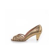 Elegante Leren Pumps met Dunne Bandjes Copenhagen Shoes , Yellow , Dam...