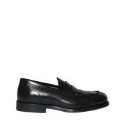 Leren Mocassin met Leren en Rubberen Zool Henderson Baracco , Black , ...