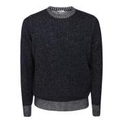 Cashmere Crew Neck Sweater Malo , Black , Heren