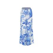 Wide Trousers Camilla , Blue , Dames