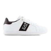 Eenoudige en eelzijdige leren sneakers Emporio Armani EA7 , White , He...