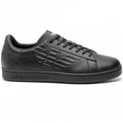 Zwarte EA7 Sneakers met Ingelegd Logo Emporio Armani EA7 , Black , Her...