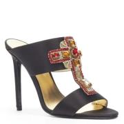 Pre-owned Silk heels Versace Pre-owned , Black , Dames