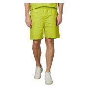 Elastische taille Bermuda Shorts Amaránto , Green , Heren