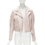 Pre-owned Leather outerwear Moschino Pre-Owned , Pink , Unisex