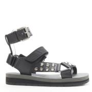 Pre-owned Leather sandals Prada Vintage , Black , Dames