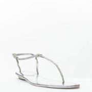 Pre-owned Leather sandals René Caovilla Pre-owned , Gray , Dames