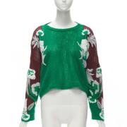 Pre-owned Wool tops Valentino Vintage , Green , Dames