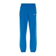 Cerulean blauwe katoenen joggers Sporty & Rich , Blue , Heren