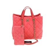 Tweedehands Roze Canvas Louis Vuitton Tas Chanel Vintage , Pink , Dame...