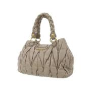 Pre-owned Leather handbags Miu Miu Pre-owned , Gray , Dames