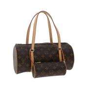 Pre-owned Canvas handbags Louis Vuitton Vintage , Brown , Dames