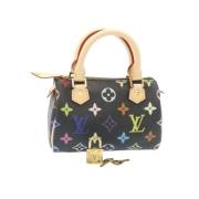 Pre-owned Canvas handbags Louis Vuitton Vintage , Black , Dames