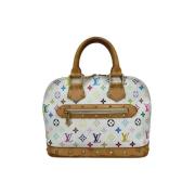 Pre-owned Canvas handbags Louis Vuitton Vintage , White , Dames