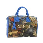 Tweedehands Blauwe Leren Handtas van Louis Vuitton Louis Vuitton Vinta...