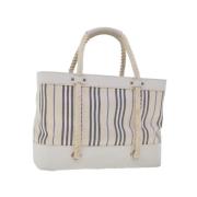 Pre-owned Canvas handbags Burberry Vintage , White , Dames