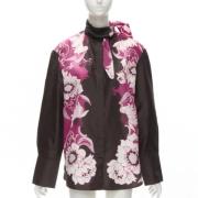 Pre-owned Silk tops Valentino Vintage , Brown , Dames