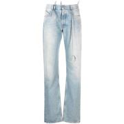 Blauwe Gewassen Denim Jeans The Attico , Blue , Dames