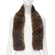 Pre-owned Fur scarves Louis Vuitton Vintage , Brown , Dames