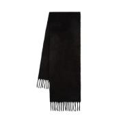 Zwart Wol Oversized Sjaal Ami Paris , Black , Dames