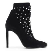 Pre-owned Velvet boots Giuseppe Zanotti Pre-owned , Black , Dames