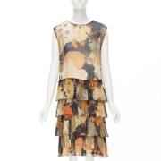 Pre-owned Silk dresses Dries van Noten Pre-owned , Orange , Dames