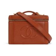 Pre-owned Leather chanel-bags Chanel Vintage , Orange , Dames