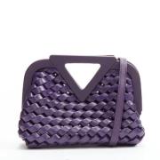 Pre-owned Leather crossbody-bags Bottega Veneta Vintage , Purple , Dam...