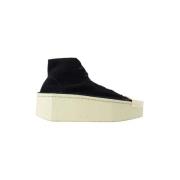 Sneakers van kalfsleer en suède Y-3 , Black , Dames