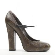 Pre-owned Canvas heels Louis Vuitton Vintage , Brown , Dames